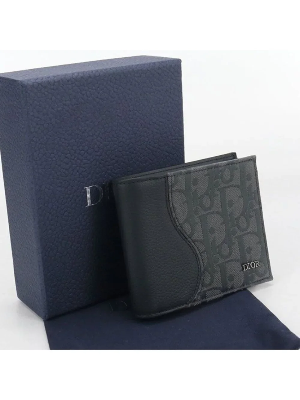 Dior Saddle Bifold Wallet Cotton